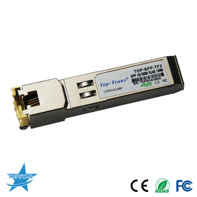 100m 10/100Base Copper SFP ট্রান্সসিভার Rj45 সংযোগকারী ROHS