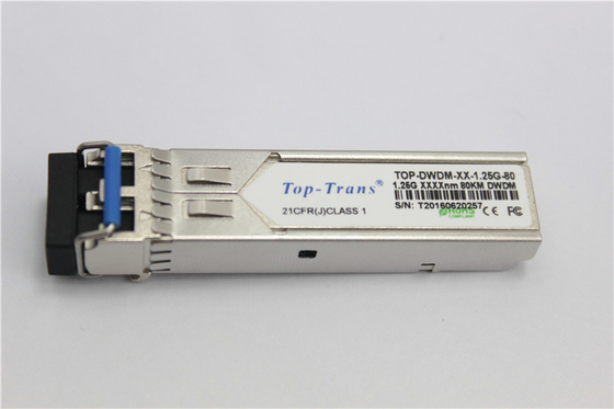 1.25G DWDM SFP ডুপ্লেক্স LC SFP অপটিক্যাল ট্রান্সসিভার 80Km হট প্লাগেবল