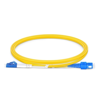 5m LC UPC থেকে SC UPC ডুপ্লেক্স ফাইবার প্যাচ কেবল OS2 একক মোড