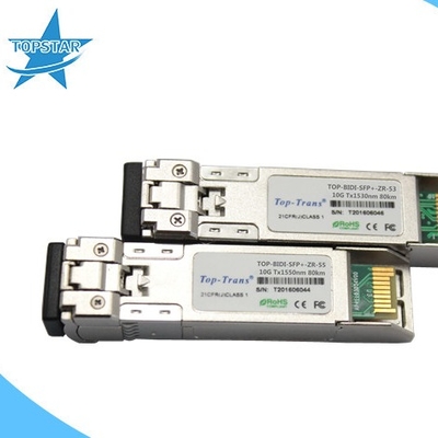 Finisar 10G SFP দ্বিমুখী ট্রান্সসিভার 80Km SFP মডিউল এলসি সংযোগকারী