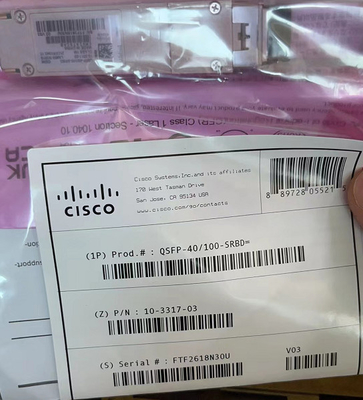 Cisco QSFP-40 QSFP28 অপটিক্যাল ট্রান্সসিভার 10-3317-01 40GBASE এবং 100G SR BiDi