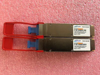 InnoLight 100Gb/s QSFP28 ER4 লাইট ডুয়াল রেট অপটিক্যাল ট্রান্সসিভার TR-FC13D-NSN