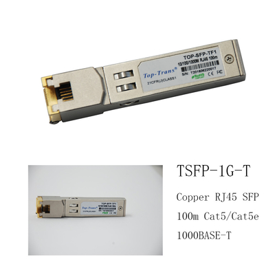 Arista SFP-1G-T সামঞ্জস্যপূর্ণ কপার RJ45 SFP 100m Cat5 Cat5e অপটিক্যাল ট্রান্সসিভার