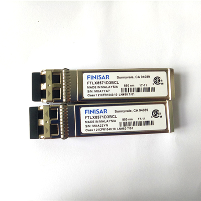 FTLX8571D3BCL 850nm মাল্টিমোড ডেটাকম অপটিক্যাল মডিউল ফিনিসার 10G SFP+ 10GBASE-SR/SW 10G ইথারনেটের জন্য