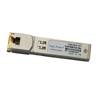 জুনিপার SRX-SFP-1GE-T-ET সামঞ্জস্যপূর্ণ কপার RJ45 SFP 100m Cat5 কনভার্টার মডিউল