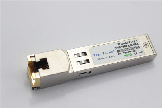 কপার RJ45 SFP 1GbE 1000BASE-T ট্রান্সসিভার Mellanox MC3208411-T