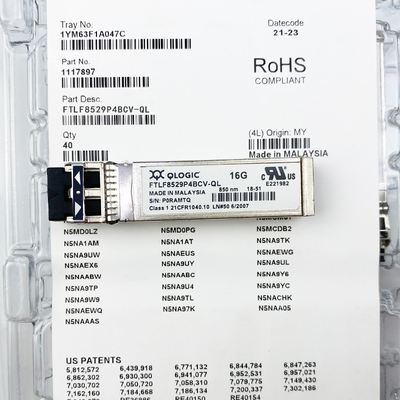16GB ফাইবার চ্যানেল 850nm SFP+ অপটিক্যাল ট্রান্সসিভার মডিউল Qlogic FTLF8529P4BCV-QL