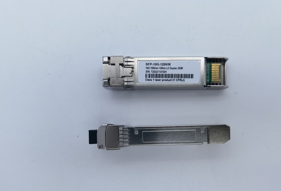 10G SFP+ ZR+ 1550nm 80km 100km 120km SMF দীর্ঘ দূরত্বের অপটিক্যাল ট্রান্সসিভার