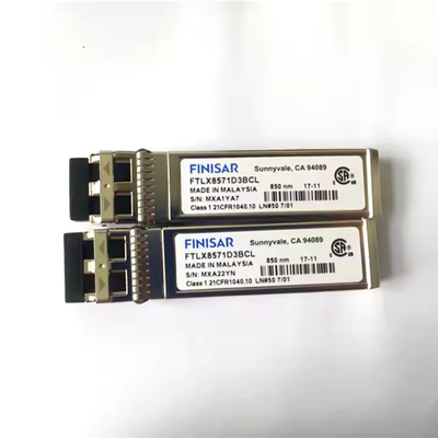 Finisar FTLX8571D3BCL 10Gb/s 850nm Multimode Datacom SFP+ ট্রান্সসিভার অপটিক 10G ইথারনেটের জন্য MPO POE 4G সামঞ্জস্যপূর্ণ SM