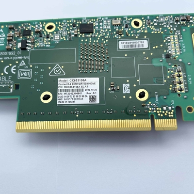 Mellanox ConnectX-6 VPI MCX653105A-ECAT 100GbE ইনফিনিব্যান্ড EDR HDR100 একক QSFP56 PCIe 4.0 X 16 RDMA সার্ভার অ্যাডাপ্টার