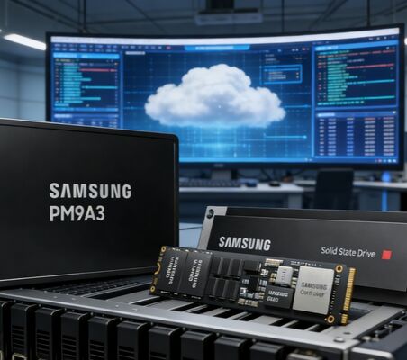 Samsung MZQL23T8HCLS-00B7C 3.84TB এন্টারপ্রাইজ SSD PCIe 4.0 U.2 NVMe 1.4 সার্ভার ডেটা সেন্টারের জন্য