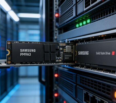 Samsung MZQL23T8HCLS-00B7C 3.84TB এন্টারপ্রাইজ SSD PCIe 4.0 U.2 NVMe 1.4 সার্ভার ডেটা সেন্টারের জন্য