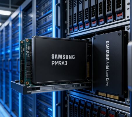 Samsung MZQL23T8HCLS-00B7C 3.84TB এন্টারপ্রাইজ SSD PCIe 4.0 U.2 NVMe 1.4 সার্ভার ডেটা সেন্টারের জন্য