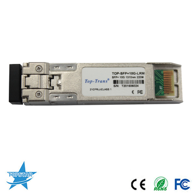 10G বেস LRM অপটিক্যাল ট্রান্সসিভার 220M MMF 1310nm SFP+ অপটিক্যাল মডিউল