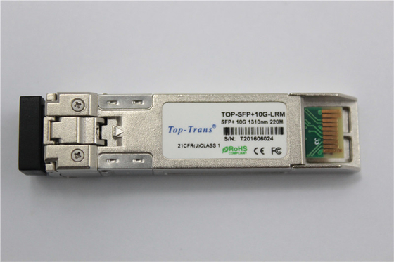 10G বেস LRM অপটিক্যাল ট্রান্সসিভার 220M MMF 1310nm SFP+ অপটিক্যাল মডিউল