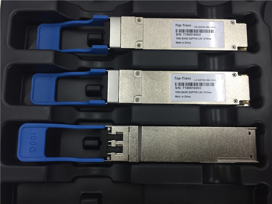 CWDM4 MSA 1310NM 10km LR4 ট্রান্সসিভারের শীর্ষ ট্রান্স 100G QSFP28 মডিউল