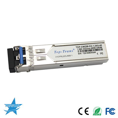 টপট্রান্স CWDM SFP অপটিক্যাল ট্রান্সসিভার SMF SFP 1.25G 1310nm 40km