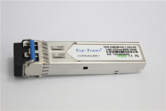 1.25g SFP ট্রান্সসিভার মডিউল ফাইবার অপটিক LC সংযোগকারী 80Km দ্রুত ইথারনেট একক মোড