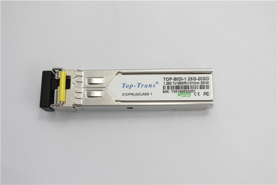 20km SFP দ্বিমুখী ট্রান্সসিভার 1.25 গ্রাম 1310nm TX / 1490nm RX