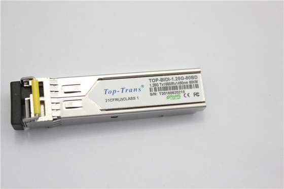Toptrans BIDI 1.25G-80AD/BD SFP অপটিক্যাল ট্রান্সসিভার 80KM Rohs